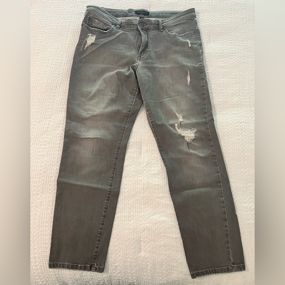 Distressed Gray Jeans